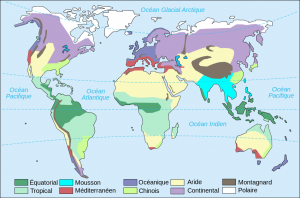Carte des climats mondiaux